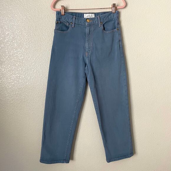 The Great Jeans Womens Size 26 Blue The Easy Roll High Rise Cropped Straight Leg - Picture 3 of 11